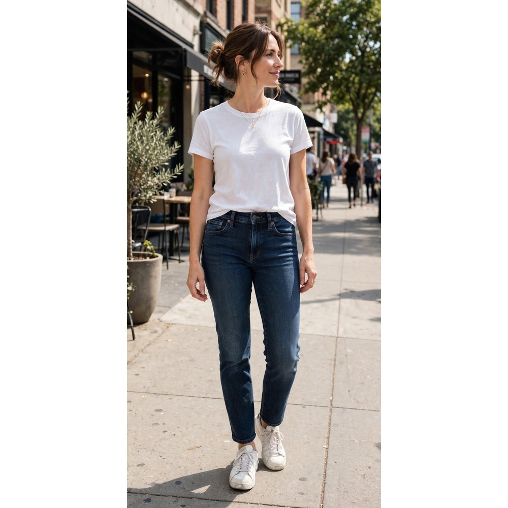 Lauren Ralph Lauren Women 6 Straight Leg Dark Wash Denim Jeans Casual Fit